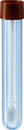 Tubo para fezes, com colher, tampa de rosca, (CxØ): 101 x 16,5 mm, transparente