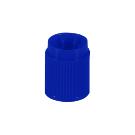 Tampa de rosca, HD-PE, azul, para tubos de Ø 13 mm