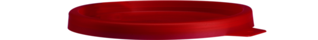 Snap-on lid, without spout, PE, red, 100 piece(s)/bag