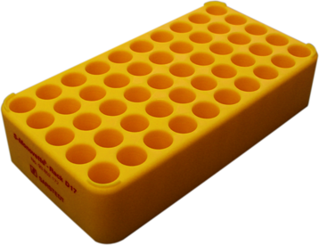 Rack S-Monovette® D17, Ø orifice : 17 mm, 5 x 10, jaune