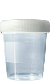 Container with screw cap, 100 ml, (ØxH): 57 x 76 mm, PP, transparent