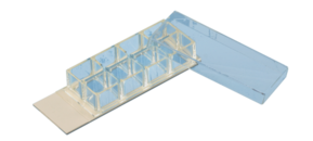 x-well Zellkulturkammer, 8 Well, auf lumox®-Objektträger, ablösbarer Rahmen