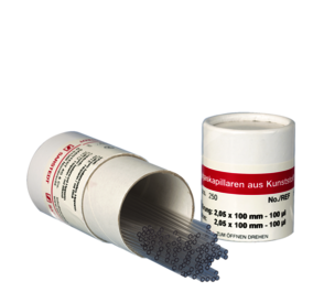 Blood gas capillaries, calcium-balanced lithium heparin, 100 µl