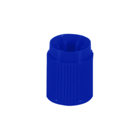 Screw cap, HD-PE, blue, for tubes Ø 13 mm