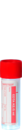 Tube à échantillon, EDTA K3, 5 ml, bouchon rouge, (L x Ø) : 57 x 16,5 mm, avec étiquette papier