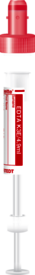 S-Monovette® EDTA K3E, 4.9 ml, cap red, (LxØ): 90 x 13 mm, with paper label
