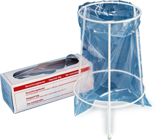 Support, pour sac autoclavable 300 x 200 mm (réf. 86.1197), résine époxy, blanc