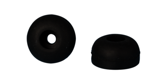 Rubber adapter, 6.4 mm, black