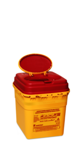 Disposal container, Multi-Safe euroMatic®, 3,000 ml, biohazard labelling