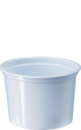 Container, max. volume: 100 ml, (LxØ): 49 x 70 mm, PS, white