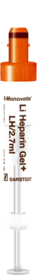 S-Monovette® Lithium Heparin Gel+ LH, 2,7 ml, Verschluss orange, (LxØ): 75 x 13 mm, mit Kunststoffetikett