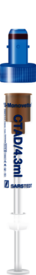 S-Monovette® CTAD, 4,3 ml, cierre azul, (LxØ): 75 x 13 mm, con etiqueta de plástico