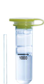Micro-Probengefäß, 1.000 µl Hämolysierlösung/20µl, 20 µl, Eindrückstopfen