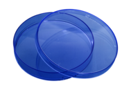 Placa de Petri, 92 x 16 mm, azul, com saliências de ventilação