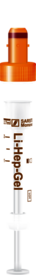 S-Monovette® Lithium heparin gel LH, 2.7 ml, cap orange, (LxØ): 75 x 13 mm, with plastic label