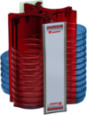 DishRack, altura: 240 mm, rojo, para 52 placas de Petri de un Ø de 92 mm