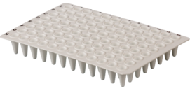 PCR-Platte ohne Rand, 96 Well, weiß, Low Profile, 100 µl, PCR Performance Tested, PP