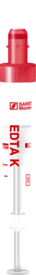 S-Monovette® EDTA K3, 2,7 ml, tampa vermelha, (CxØ): 75 x 13 mm, com etiqueta de plástico