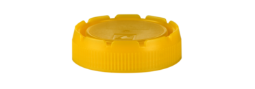Tapón de rosca, amarillo, adecuada para recipiente de 70 ml, 120 ml