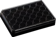 lumox® multiwell, Zellkulturplatte, mit Folienboden, 24 Well, 4 Stück
