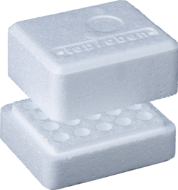 Rack, styrofoam, format: 5 x 4, suitable for tubes Ø 10.8 mm