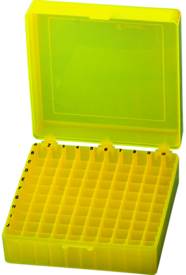 Boîte de conservation, couvercle à charnière, PP, format : 10 x 10, pour 100 récipients