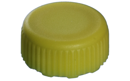 Bouchon à vis, jaune, compatible avec microtubes à vis