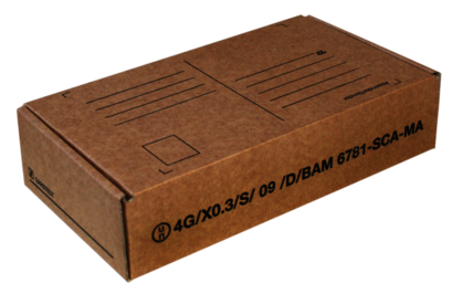 Embalaje de transporte correo postal, 107 x 198 x 50 mm, para muestras diagnósticas