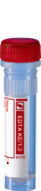 Microtube EDTA K3E, 1,3 ml, bouchon à vis, EU
