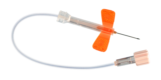 Safety-Multifly®-Kanüle, 25G x 3/4'', orange, Schlauchlänge: 240 mm, 1 Stück/Blister