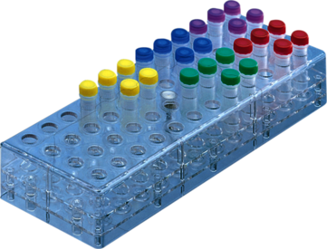 Portoir, PC, format : 12 x 4, compatible avec tubes à réaction 2 ml, Microvette®