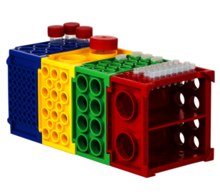 Rack, PP, format: 12 x 8, suitable for micro tubes and tubes with Ø 4-30 mm