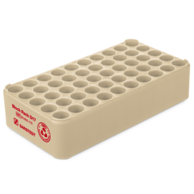 Block Rack D17, Ø orifice : 17 mm, 5 x 10, blanc crème