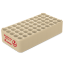 Block Rack D17, Ø opening: 17 mm, 5 x 10, creamy white