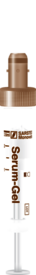 S-Monovette® Serum Gel CAT, 2.6 ml, cap brown, (LxØ): 65 x 13 mm, with plastic label