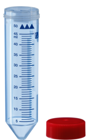 Screw cap tube, 50 ml, (LxØ): 114 x 28 mm, PP, with print