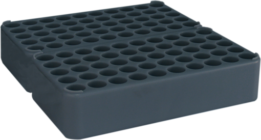 Double block rack D17, Ø opening: 17 mm, 10 x 10, grey