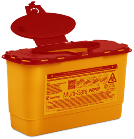 Disposal container, Multi-Safe vario, 2,000 ml, biohazard labeling