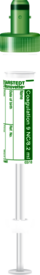 S-Monovette® Citrato 9NC 0.106 mol/l 3,2%, 8,2 ml, tampa verde, (CxØ): 92 x 15 mm, com etiqueta de papel