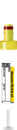 S-Monovette® Fluoreto/EDTA FE, 2,6 ml, tampa amarela, (CxØ): 65 x 13 mm, com etiqueta de papel