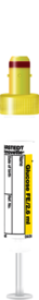 S-Monovette® Fluoreto/EDTA FE, 2,6 ml, tampa amarela, (CxØ): 65 x 13 mm, com etiqueta de papel