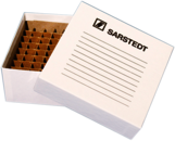 Storage box, slip-on lid, cardboard, format: 9 x 9, for 81 collection tubes