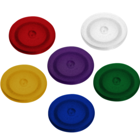 Colour-coded inserts, colour mix, suitable for screw caps of tubes 16.5 mm