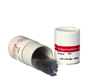 Blutgaskapillare, Calcium-balanciertes Lithium-Heparin, 140 µl