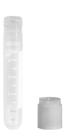 Tubo de rosca, 5 ml, (CxØ): 75 x 13 mm, fundo redondo, PP, tampa incluída, 100 unid./pacote