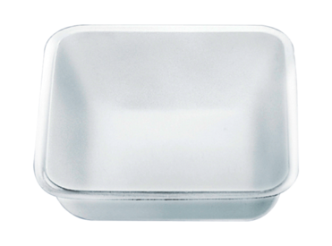 Nacelle de pesée, 250 ml, (L x l) : 128 x 128 mm, PVC, blanc