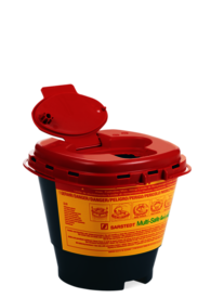 Disposal container, Multi-Safe twin plus REC, 2,000 ml, biohazard labelling