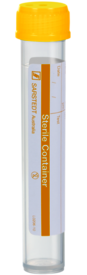 Tube avec bouchon à vis, 10 ml, (L x Ø) : 97 x 16 mm, PP, avec étiquette papier