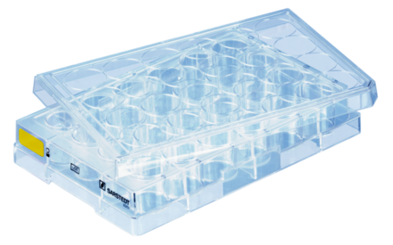 Cell culture plate, 24 well, surface: Cell+, flat base