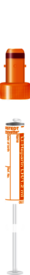 S-Monovette® Lithium heparin LH, 1.2 ml, cap orange, (LxØ): 66 x 8 mm, with plastic label